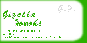 gizella homoki business card